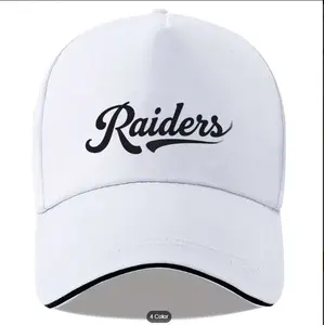 1pc The Raiders wordmark exudes a bold and assertive style cap, stylish sandwich brim, unisex, adjustable, perfect gift for all seasons White