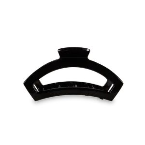TELETIES - Jet Black - Small - Open Hair Claw - Strong Grip - Nearly Unbreakable