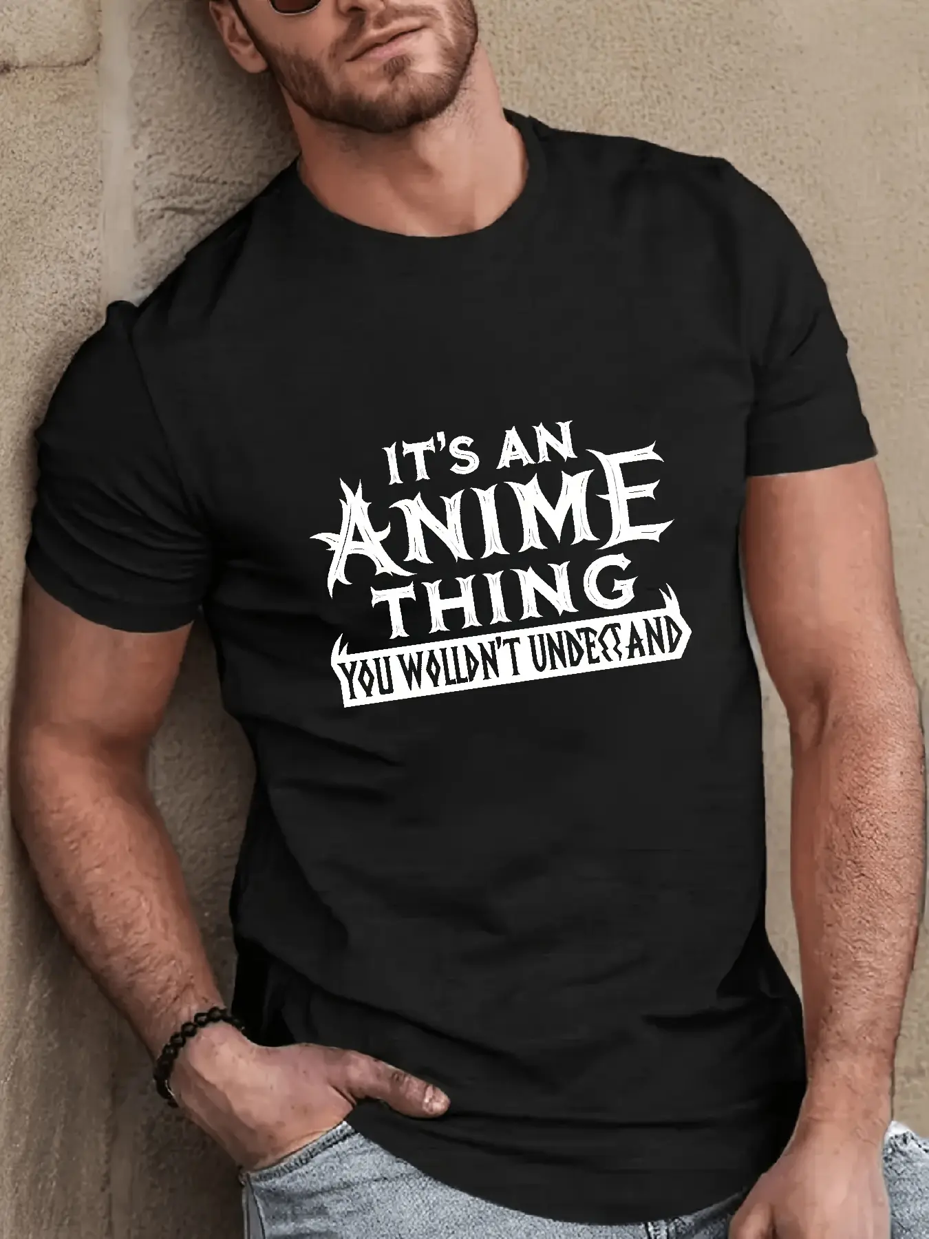 Anime T Shirt White Its An Anime Thing You Wouldnt Understand Print Casual Wear for Men Anime Lover Gift Idea Trendy Fashion Statement Gift for Anime Fans, PLUS SIZE