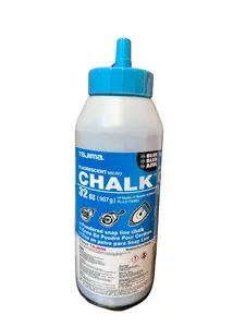 TAJIMA Micro Chalk - Fluorescent Blue 32-oz (907g) Ultra-Fine Snap-Line Chalk with Durable Bottle & Easy-Fill Nozzle - PLC2-FB900