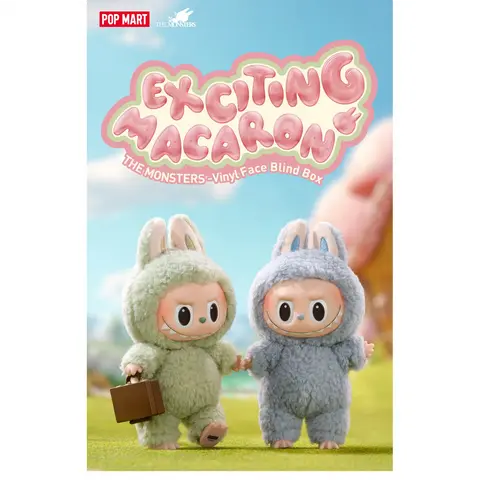 THE MONSTERS - Labubu V1 - Exciting Macaron Vinyl Plush Pendant (Blind Box)