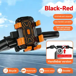 Motorcycle/electric Bike Phone Holder, Bicycle Riding Navigation Stand, Shockproof Phone Mount, Handlebar Phone Holder, Rearview Mirror Phone Stand, Universal Smartphone Holder