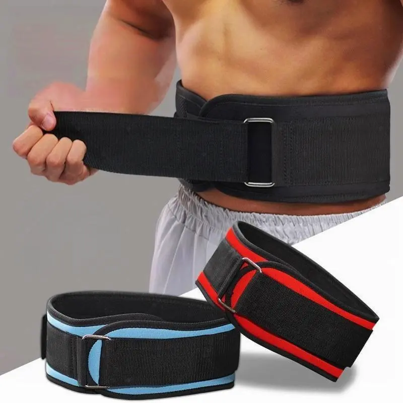 Adjustable Protective Belt, Wide Breathable Polyester Sports Waist Belt with 5 Bionic Spine Supports for Weightlifting and Daily Lumbar Protection, Exercise Equipment