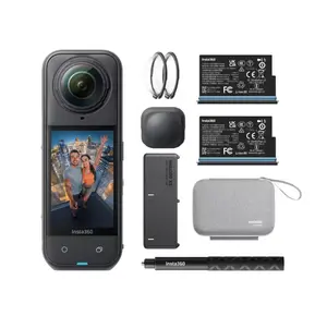 Insta360 X5 8K 360° Action Camera, Including 2 Batteries and a High-Quality 360-Degree Compatible Selfie Stick
