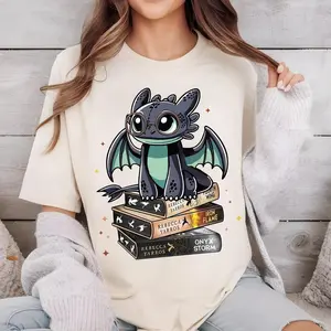 Retro Fourth Wing Series Shirt, HTTYD Tooth.less Dragon Shirt, Onyx Storm, Dragon Rider, Bookish Tee Gift For Book Lover, Fantasy Book Tee
