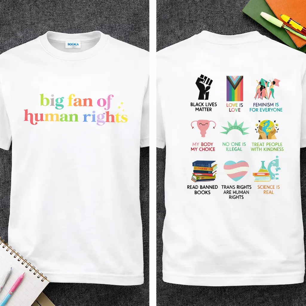 Human Rights Graphic T-Shirt, Women Activist Tee, Inclusive Statement Outfit