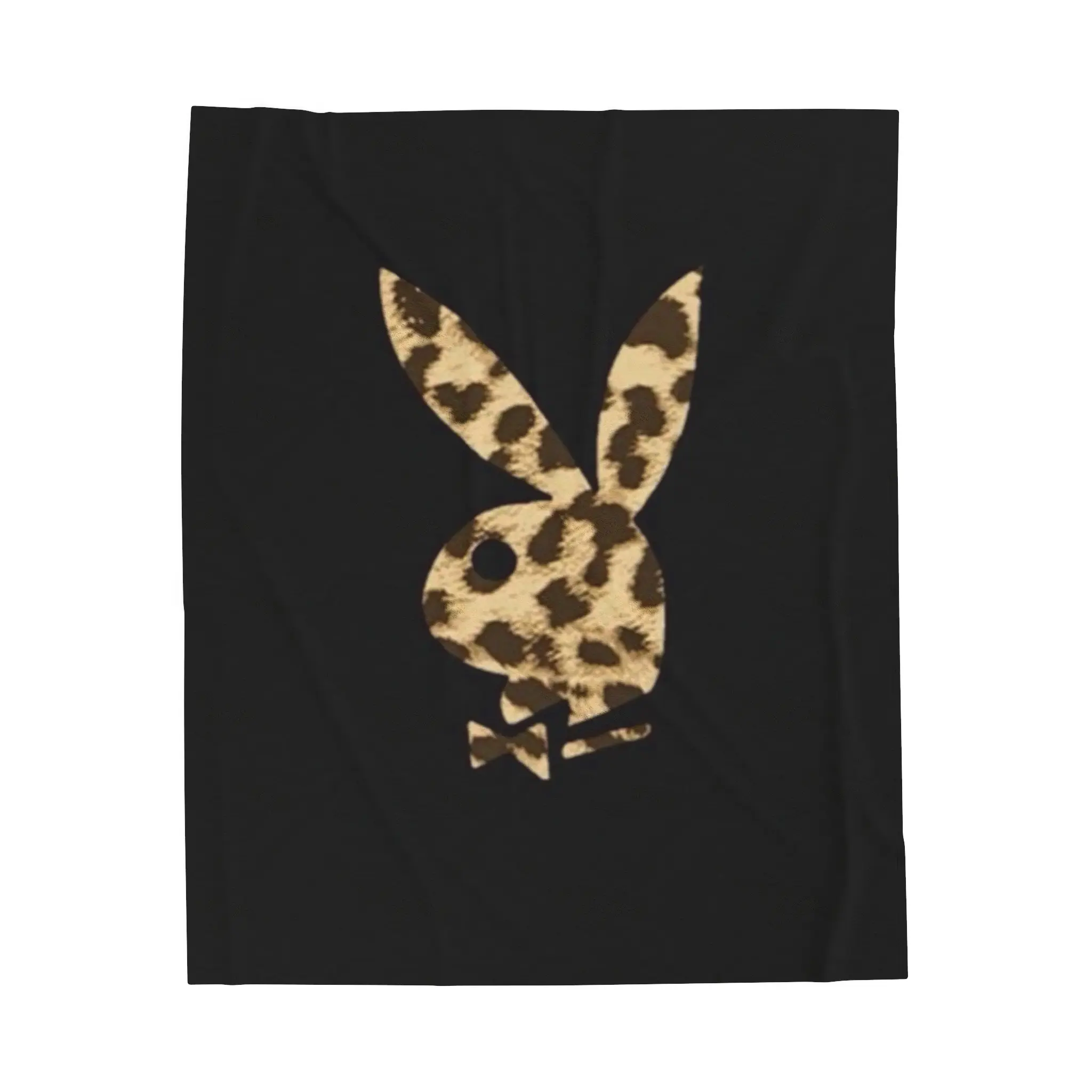 Playboy Leopard Print Velveteen Plush Blanket