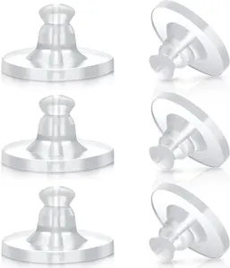 100 PCS Soft Clear Hypoallergenic Silicone Rubber Earring Backs Replacement Safety Back Stoppers for Studs