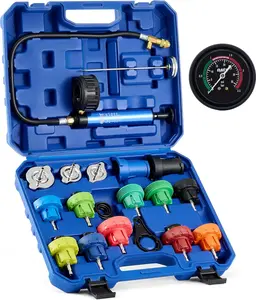 Coolant Pressure Tester Kit 19pc – Orion Motor Tech Radiator & Cooling System Pressure Tester with Vacuum Pump, Leak Detection Tool & 15 Adapters