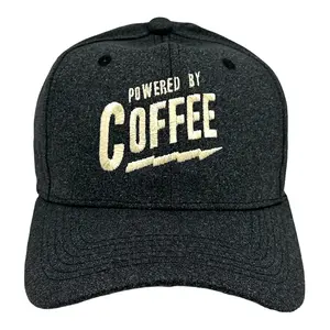 Powered By Coffee Hat Funny Sarcastic Cool Saying Vintage Cap Funny Hats Funny Coffee  Novelty Caps for Men Black - Standard