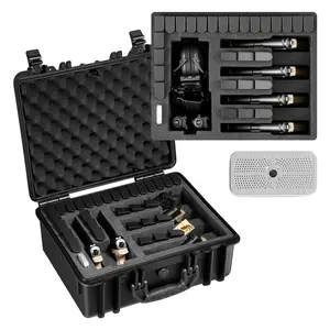 fathersdaygift VEVOR Hard Pistol Case, Heavy Duty Hard Gun Case with XPE Foam Interior, Waterproof Pistol Storage Box with Customizable Lining Handle for Gun, Lenses, Camera, Gear, TSA Compliant, 18.7x12.5x7.5 in
