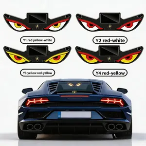 Solar Devil Eye Rear Window Light – Wireless LED Glow for Night Drives & Car Meets| No Wiring, Auto On/Dusk, Weatherproof, Instant Head-Turner