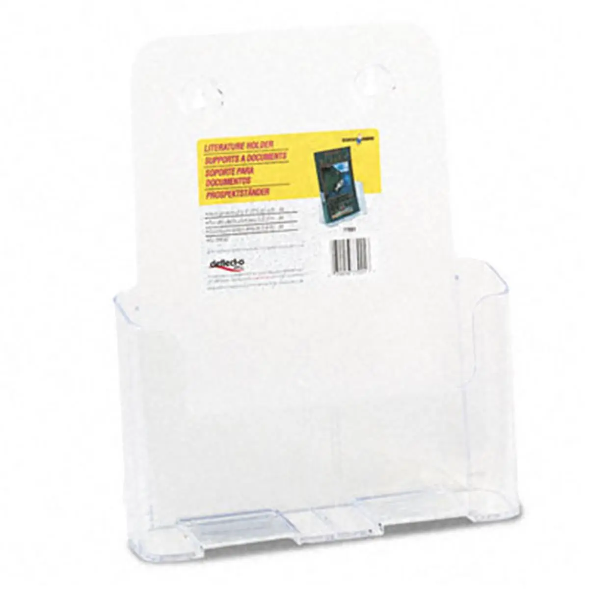 Deflect-O  One-Pocket Rigid Plastic Magazine Display Rack Clear, Hard Plastic, File Organizer, Office Supplies