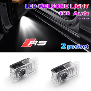 2pcs Car Door HD Welcome Lights, Car Logo Projection Lamp, Car Lighting Accessories, Fits Audi A3 A4 A6 A5 Q5 A1 Q7 Q6 Q3 Q2 Q8 A7 A8 Tt S1 Sq5 Rsq3