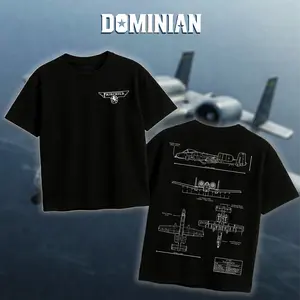 DOMINIAN A10 Warbog Blueprint T-Shirt/Hoodie Vintage Fairchild Graphic Tee Military Enthusiast Streetwear Clothing Gift for Men Breathable Printing