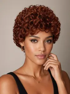 Short Curly Pixie Cut Wigs for Women, Synthetic Afro Pixie Wig, Heat Resistant, Full Wigs, Stylish and Comfortable, Coily Textured Wigs