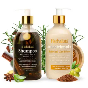 Viral Herbalista Hair Care Bundle, Shampoo & Conditioner Set 500 ml (16.9 fl oz) Each, Made With Real Botanicals, Strengthens Nourishes & Smooths Hair, 100% Natural Handcrafted Botanical Hair Care Duo