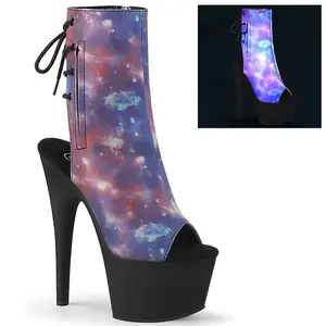 7 Inch Heel ADORE-1018REFL Reflective Galaxy Print