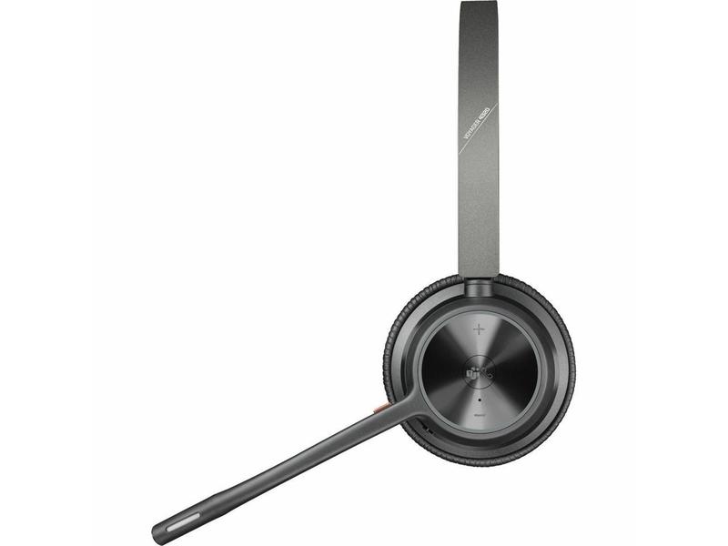 Poly Voyager 4300 UC 4320-M Headset - Google Assistant, Siri - Stereo - Wired/Wireless - Bluetooth - 164 ft - 20 Hz - 20 kHz - On-ear, Over-the-head - Binaural - Ear-cup - 4.92 ft Cable - MEMS Technol