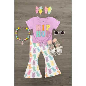 "Hip Hop" Rainbow Peep Flare Pant Set
