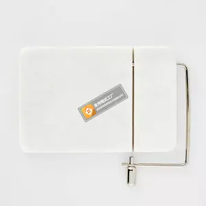 9" x 6" Marble Cheese Slicer Cutting Board White - Threshold