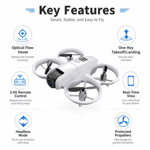 【Father's Day Gift】CS14 Kids Mini Drone with Camera, Beginner RC Quadcopter with 2.4GHz Remote Control, One-Key Takeoff/Landing, Stable Hover, Protective Propeller Guards, Birthday Gift, Children’s Day Gift, Kids Holiday Toy