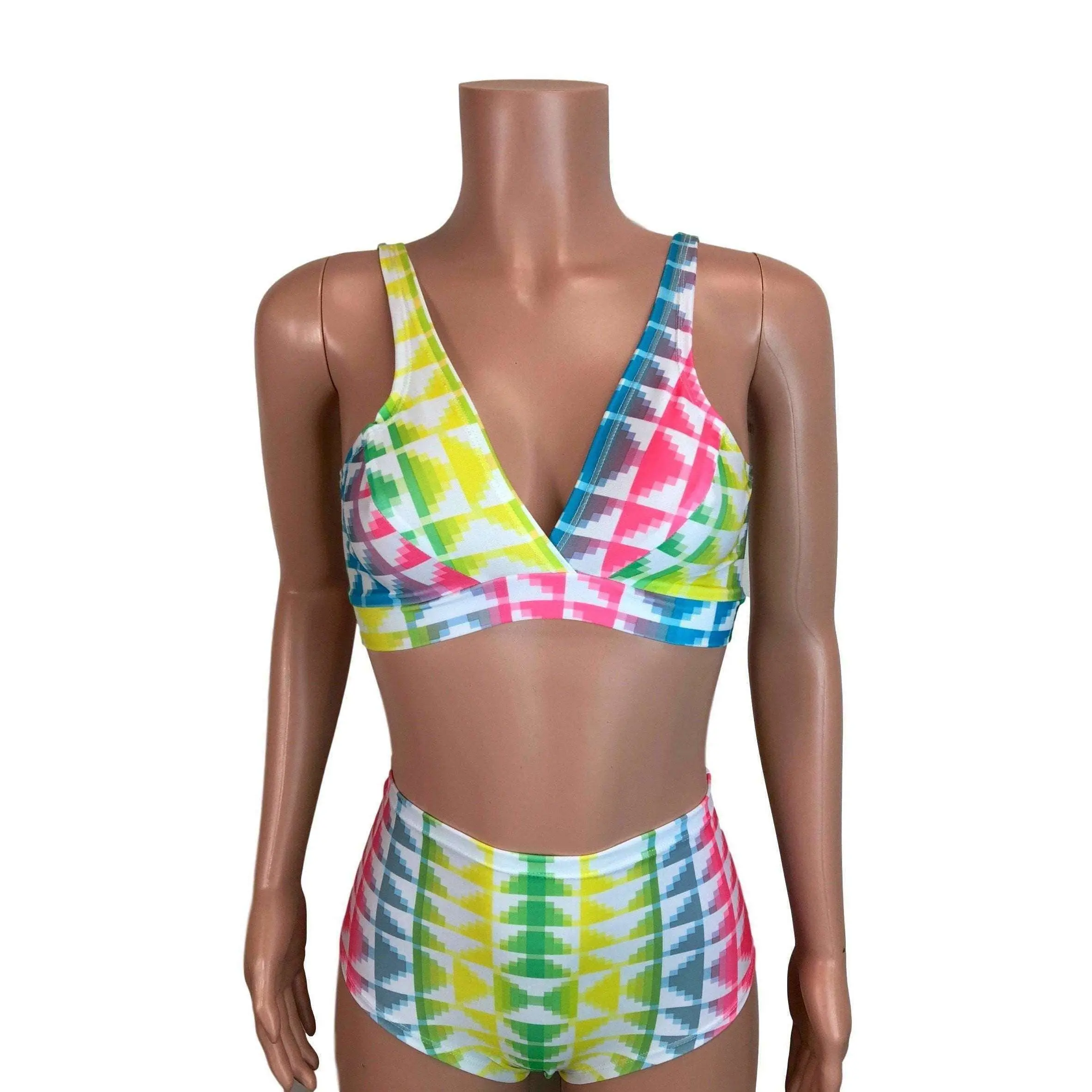 Neon Tetris Bralette
