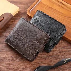 2-Pack Men's Slim PU Leather Bifold Wallets with Coin Pouch & Card Holders Durable Everyday Carry Hasp Closure for Casual Outings