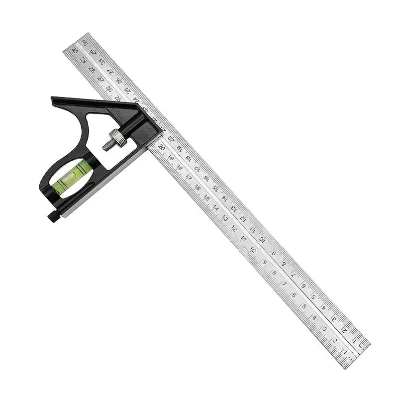 Horizontal Moveable Angle Ruler, Stainless Steel Mobile Combination Angle Ruler, Civil Surveying Tool