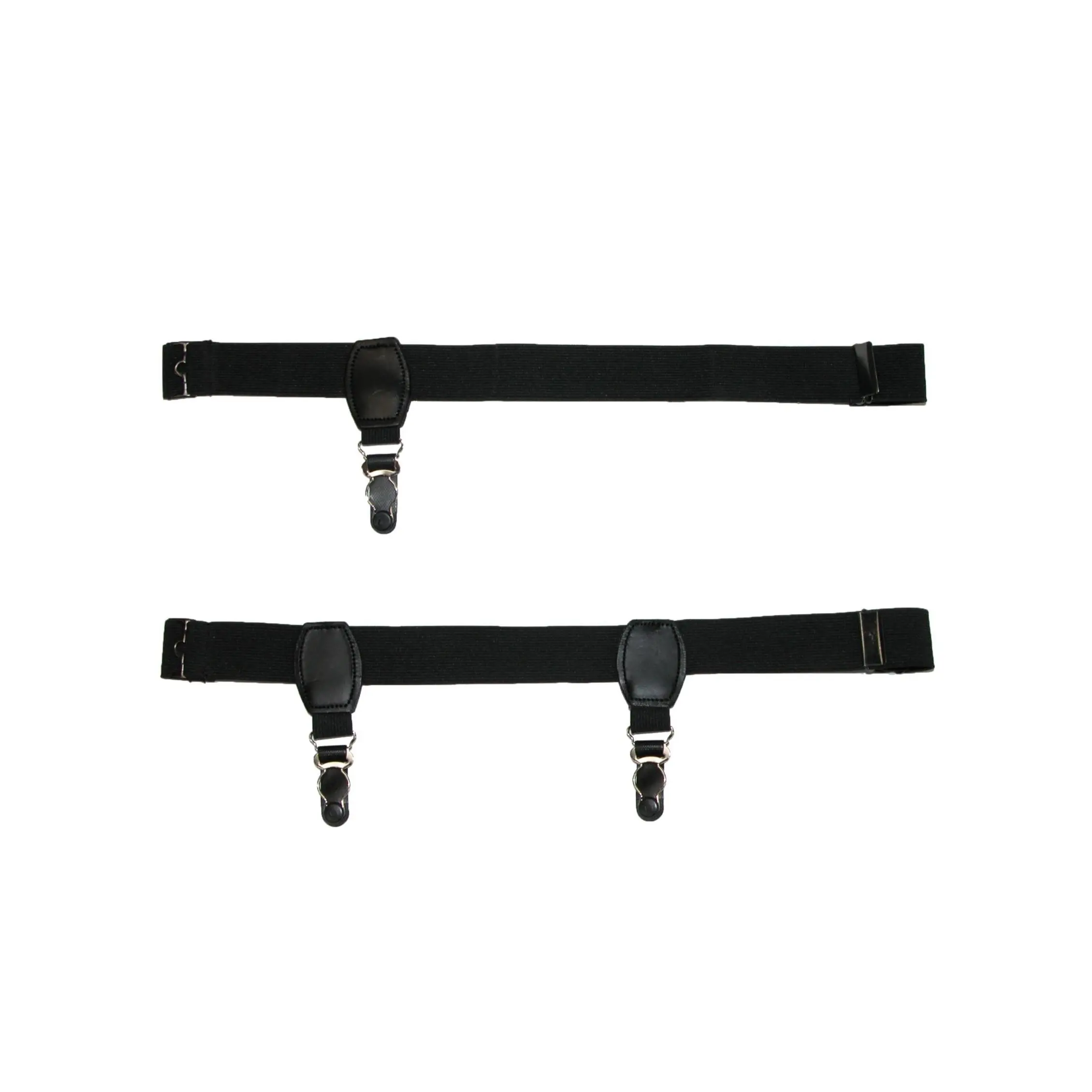 CTM Men's Elastic 1 Inch Wide Single and Double Sock Garters (Pack of 2), Garters