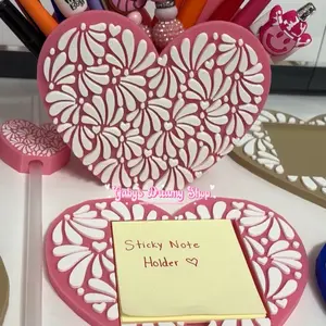 Mexican Talavera Full Desk Set, Pen Holder, Note Holder, Paper Clips, Straw Topper, Desk Decor