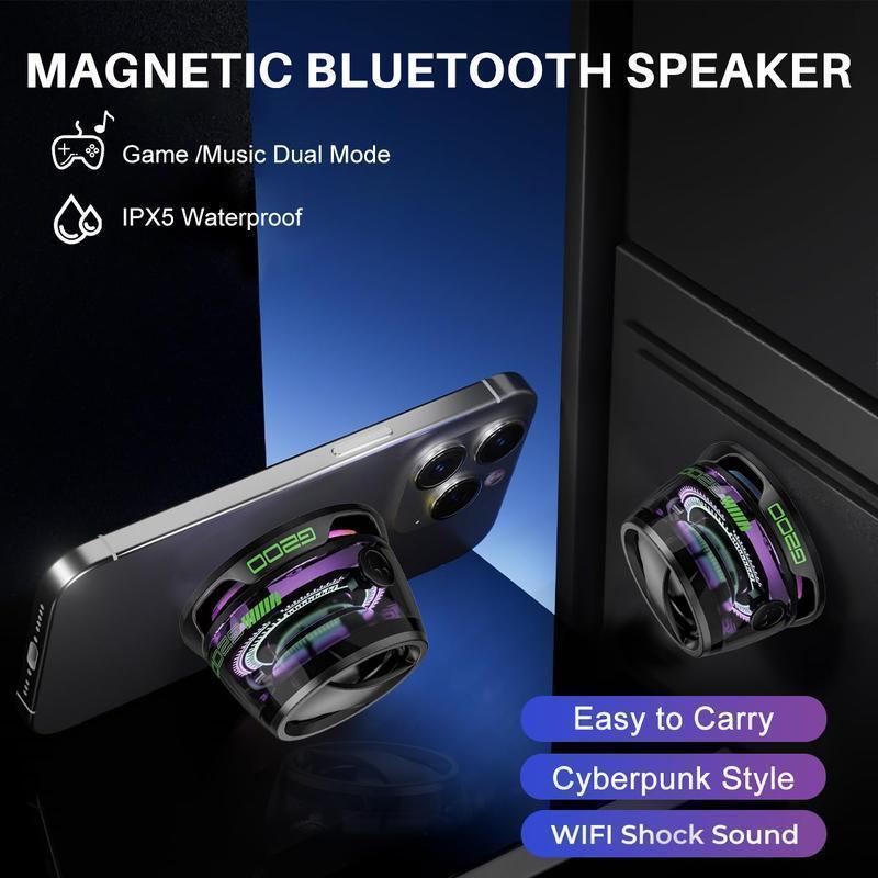 G200 Mini Bluetooth speaker phone holder 2025 Bluetooth Speaker Mini Magnetic Bluetooth Speaker, Multifunctional Portable Bluetooth Speaker G200, Cyber Magnetic Smal xpoovv  magnetic small wireless bosina  paracelular mini speaker unique gift premium