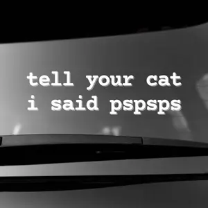 Tell Your Cat I Said Pspsps Decal - Friendly Feline Greeting for Car - High-Quality Vinyl Sticker