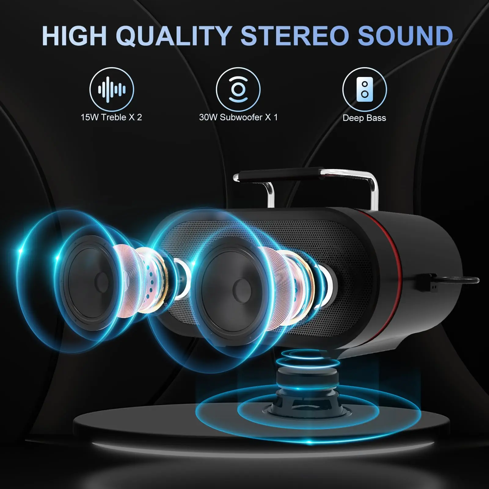 RHM K666 Karaoke Machine, Handheld Bluetooth Speaker Support RHM K666 Karaoke Machine, Handheld Bluetooth Speaker Support