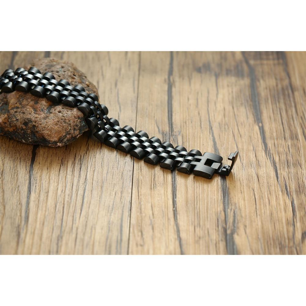 NOBLE BRACELET,MEN ROLLIE CHAIN LINK BRACELETS STAINLESS STEEL WATCHBAND WRISTBAND MEN LUXURY BAND JEWELRY