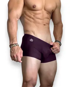 Plum Red Ice Silk Boxer Briefs