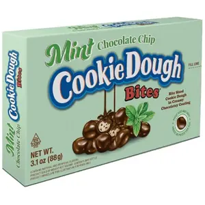 3x Cookie Dough Bites Mint Chocolate Chip Theater Box 3.1oz Mint Chocolate Chip
