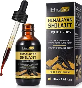 Shilajit Pure Himalayan Organic Resin Drop, Pure Himalayan Shilajit Resin Liquid Gold Supplement, Shilajit Organic Drop Rich in 85+ Trace Minerals, Shilajit for Men & Women (2.02 Fl Oz (Pack of 1))