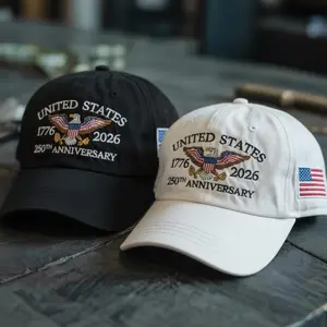 [Made to Oder] USA 250th Anniversary Classic Cap, Anniversary Gift, United States 250th Anniversary Embroidered Dad Cap, 1776-2026 Eagle Hat, Casual Cool, For Every Occasion, Perfect Fit, Ultimate Comfort