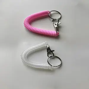 Spring Keychain Set, Plastic Colorful Expandable Anti-Loss Phone Strap, Bag Hanging Spring Cord, 2-Piece Accessory Kit