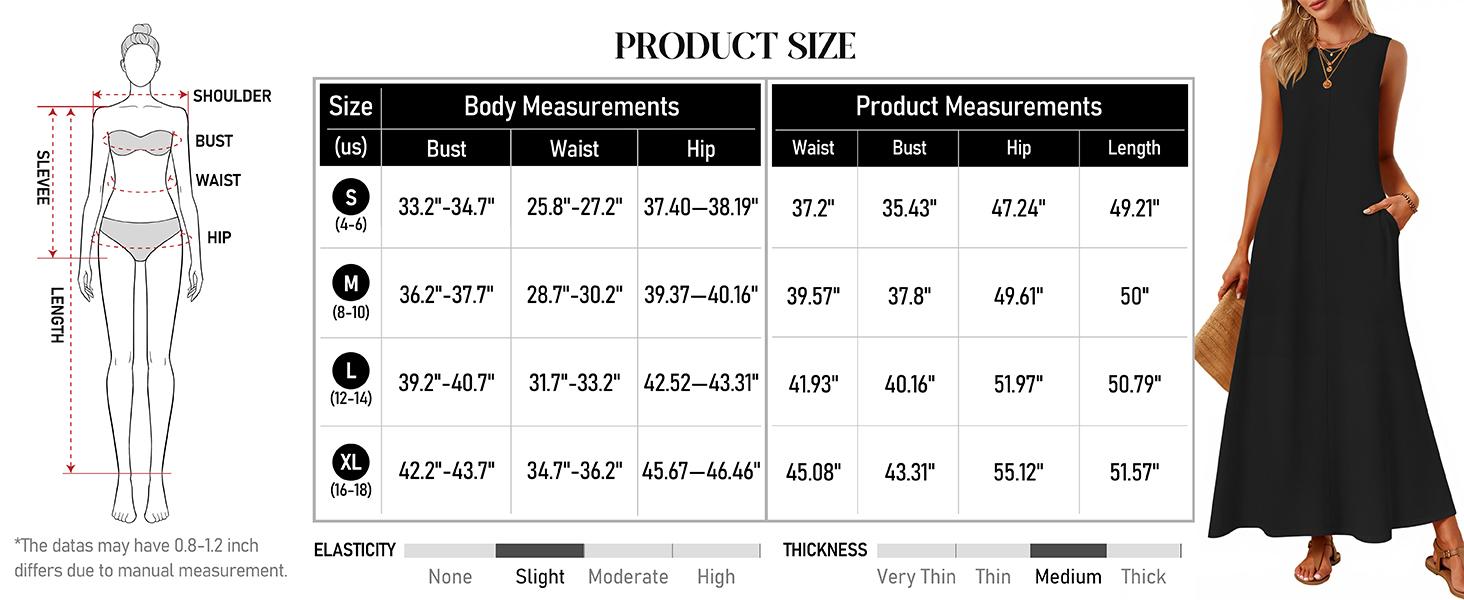 MEROKEETY Women's 2026 Summer Maxi Dress Sleeveless Crewneck Casual Loose Beach Vacation Basic Long Sundress