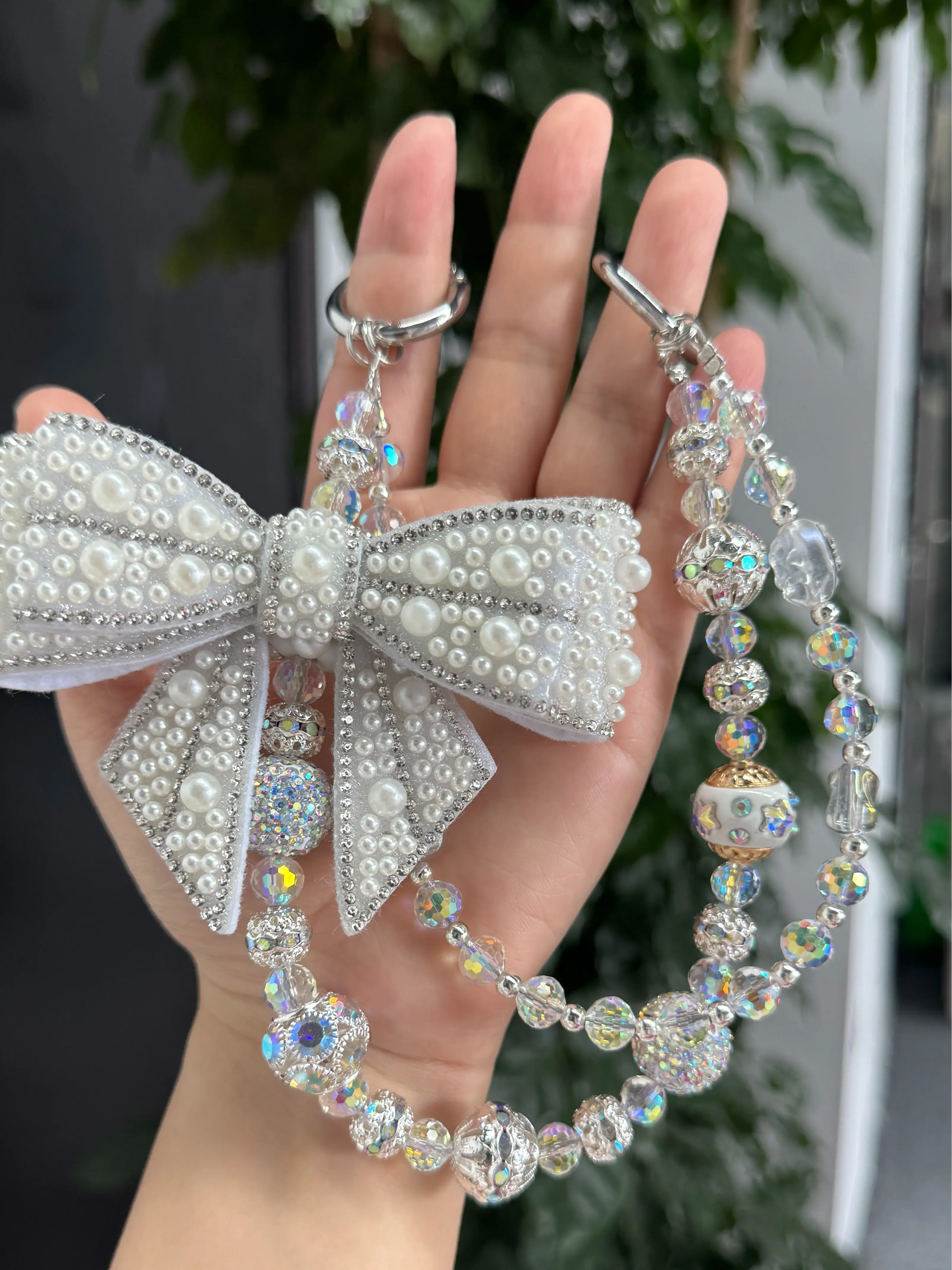 Pearl and Chain Combo Shoulder Strap – Feminine and Elegant for Bridal or Prom Bags