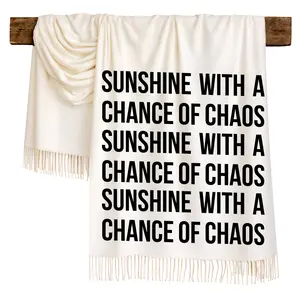 SUNSHINE WITH A CHANCE OF CHAOS - Scarf , Black Font