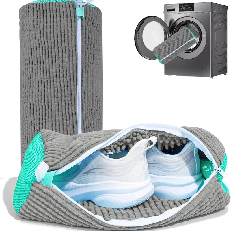 Laundry Shoe Washing Bag for Washing Machine - Protect Your Footwear during the Wash Accessories shoe washing,Mesh Accessory mesh laundry,Reusable Shoe Cleaning Bag for Sneaker Tennis Shoes Unstain Cleaner Kit