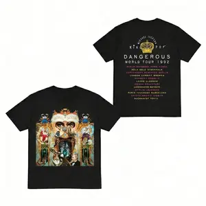 Michael Jackson Dangerous World Tour Shirt | Vintage 90s Tour Graphic Tee | King of Pop Concert T-Shirt | Retro MJ Tour Merch | Unisex Fan Shirt