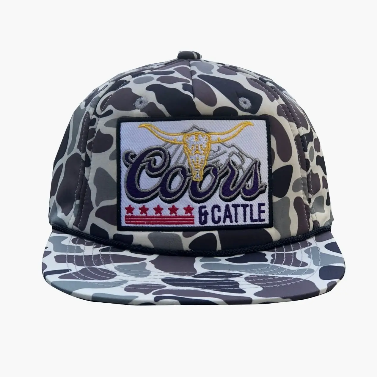 Coors & Cattle retro vintage SnapBack Hat| Cowboy Ranch Trucker Hat | Duck Camo Flat Bill Hat | Longhorn Western Hat | Rodeo Ranch Life Cap | Country Western Baseball Hat | Adjustable Outdoor Trucker Cap | Cowboy Gift for Men | Rustic Americana Hat