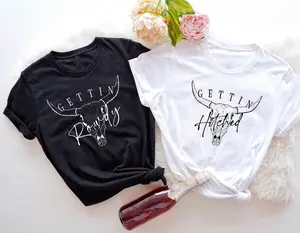 Getting Hitched Rowdy Shirt, Country Bachelorette Shirt, Team Bride Shirt, Bride Shirt, Western Bachelorette Party Favors, Wedding Gifts,