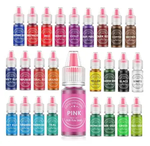 Edible Liquid 26×0.25 Fl oz/Bottle Set Food Coloring Ultra Vibrant Food Grade for Easter Christmas Baking Supplies Icing Fondant Cookies DIY Dessert Decorating