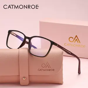 Catmonroe Lightweight Anti-Blue-Light Glasses, Bluelight Fashion Glasses, High Quality Eyewear, for Office & Gaming, PC Material Framed Design, Ideal Gift Choice for Christmas