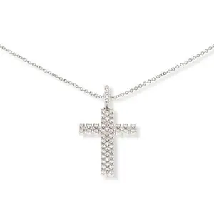 Radiance by Absolute™ Checkerboard Cross Pendant with Chain